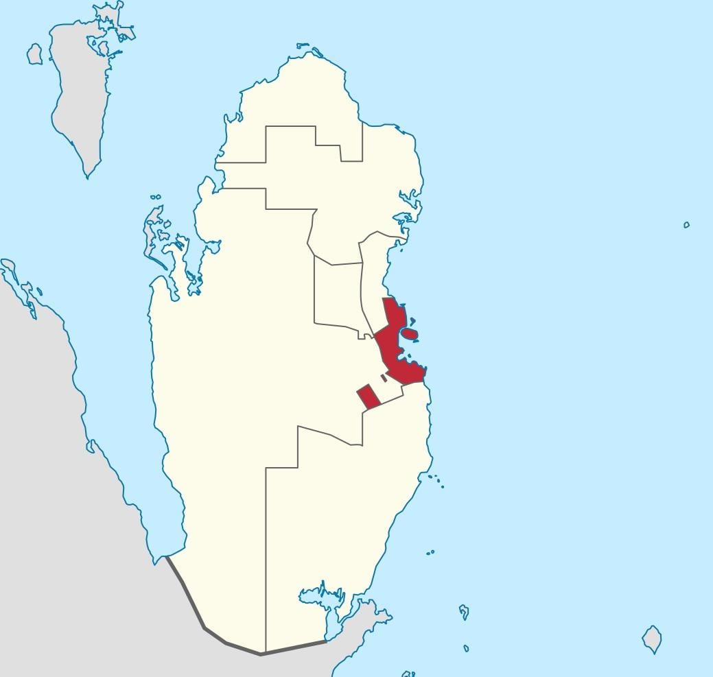 Kat jeyografik nan doha katar kote sou mond lan