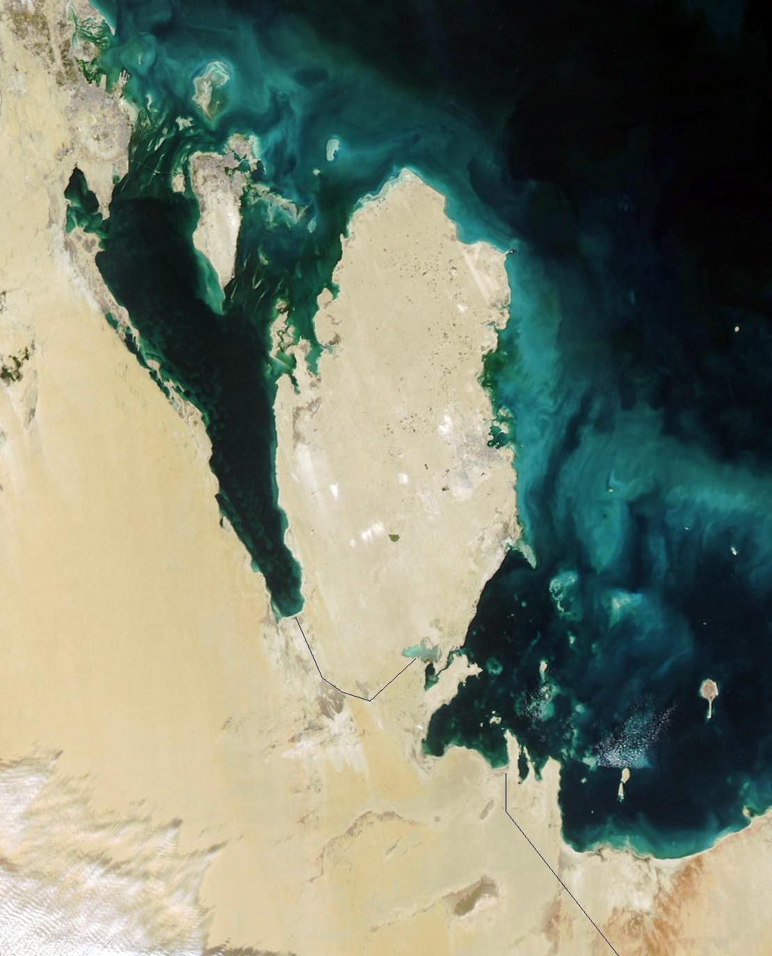 Kat jeyografik satelit nan katar
