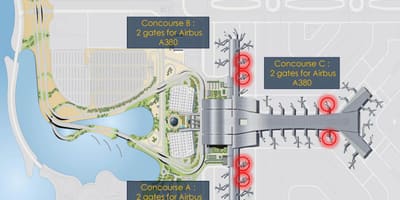 Katar tèminal ayewopò kat jeyografik