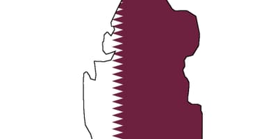 Kat jeyografik nan katar drapo